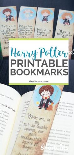 harry potter printable bookmarks with text overlay reading harry potter printable books