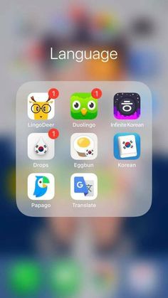 the language app on an iphone screen with icons and other things to see in it