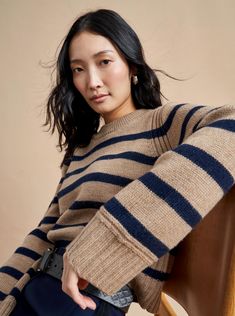 Jack Sweater Stripe – La Ligne Marin Sweater, Pamela Hanson, Chelsea Hotel, Chelsea Girls, Camel Sweaters, Lady M, Cable Sweater, Turtle Neck Dress, St Lucia