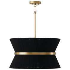 a black and gold chandelier hanging from the ceiling