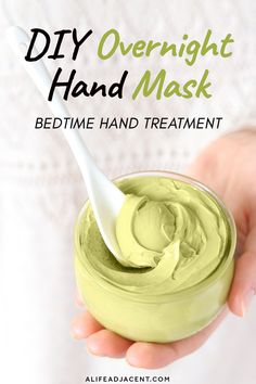 Wake up to soft, smooth hands with this DIY overnight hand mask! This easy homemade recipe is like a sleeping pack for your hands. It quickly revitalizes dry, cracked skin damaged by excessive washing, leaving hands soft and hydrated. Pair it with moisturizing gloves for an even deeper treatment. Make this dry skin remedy in minutes! #handmask #alifeadjacent Overnight Mask Diy, Hands Mask Homemade, Dry Hands Remedy Overnight, Cracked Hands Remedy, Diy Hand Mask, Dry Hands Remedy, Dry Skin Remedy, Hair Study, Smooth Hands