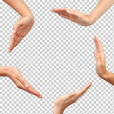 several hands reaching out towards each other to form a circle