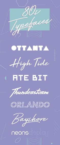 some type of font that is in different colors and sizes, with the words above them