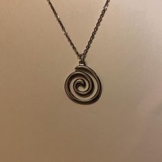 Silver Spiral Necklace ⋆｡‧₊o♱༺𓆩❦︎𓆪༻♱༉.   Each order comes w/ a gift †   V cool piece, perfect 4 grungecore, cybergoth, cybery2k & whimsygoth outfits 🕊️   18" stainless steel chain ⛓️🗡️   Lobster claw closure    o Feel free to DM about any item Spiral Necklace, Y2k Jewelry, Punk Jewelry, Accessories Jewelry Necklace, Steel Chain, Women Accessories Jewelry, Stainless Steel Chain, Lobster Claw, Pendant Necklaces