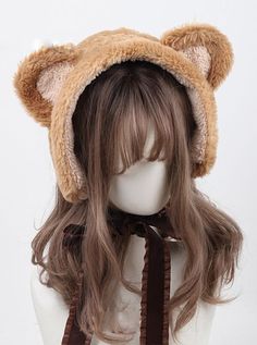 Product Code: LA8977 Color: Brown Gender: Female Materials: Acrylic Style Types: Sweet Lolita Include: Earmuffs Notice: Other Accessories Are Not Included Brown Earmuffs, Earmuffs Crochet, Ear Cap, Bonnet Hat, Bear Ears, Sweet Lolita, Cute Bear, Earmuffs, Women's Costumes