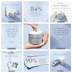 an advertisement for the company's new skin care products, including creams and lotion