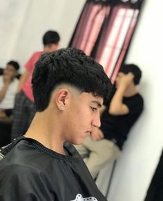 Mullet Hair Hombre, Boys Haircuts With Designs, Fade Mullet, Very Short Hair Men, Fade Haircut Designs