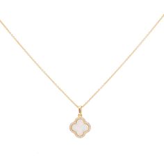 CLOVER CZ PAVE NECKLACE - MEDIUM PENDANT – Bara Boheme Pool Shower, Preppy Jewelry, Pave Necklace, Kendra Scott Necklace, Jewel Necklace, Clover Necklace, Jewelry Lookbook, Stacked Jewelry, Girly Jewelry