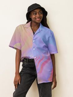 Trippy Pastel Swirl Button up Shirt Psychedelic Gradient Shirt Button Down Retro Vaporwave Top Funky Illusion Partywear Casual Chic Shirt - Etsy Slovakia