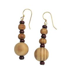 Wood and Recycled Plastic Dangle Earrings from Ghana - Beautiful Grain | NOVICA Wood Beads Earrings, Wooden Beads Jewelry Handmade, Wooden Bead Earrings Diy, Wooden Beaded Earrings, Wood Beaded Earrings, Wood Bead Earrings Diy, Wooden Beads Earrings, Wood Earrings Diy, Wood Bead Earrings