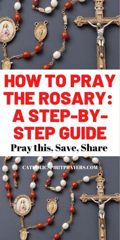 rosarys with the words how to pray the rosary as step by step guide