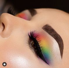 Rainbow Eye Makeup, Devil Makeup, Makeup Ojos, Girly Vibes, Cute Eye Makeup, Summer Makeup Looks