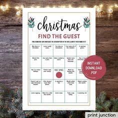 christmas find the guest printable