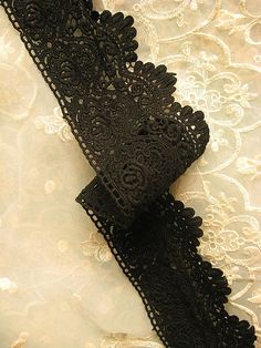 Cotton Lace Trim Black Floral Scallop Bridal Lace Wedding Decor Accessories Vintage Luxury Style Wide Lace 4.33'' The fixed width is approx 9cm ❀ Bulk Discount Available ❀ ❀ My Store Directory ❀ Announcement And Home Page QFabrics.etsy.com ＭＡＴＥＲＩＡＬ Cotton ＭＥＡＳＵＲＥＭＥＮＴ Width: 9cm ＣＯＬＯＲ Black as seen in the picture . Please feel free to convo me if you prefer another one. ＱＵＡＮＴＩＴＹ This listing is for 1 yard ＦＥＡＴＵＲＥＳ * Designed by famous master specially for bridal accessories. * Vivid 3D design, ro Lace Wedding Decor, Lace Suit, Lace Saree, Bridal Purse, Black Lace Trim, 3d Rose, Crochet Lace Trim, Guipure Lace, Lace Border