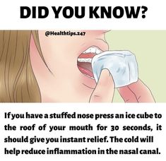 Stuffed Nose, Doctor Tips, Daily Health Tips, Medical Knowledge, Health Knowledge, Good Health Tips, Natural Health Remedies