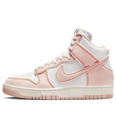 Step into some history with the iconic Nike Dunk High 1985 'Arctic Orange'. This shoe celebrates the original 1985 silhouette for a timeless vintage look you can't get anywhere else. Crafted to match the same shape and feel of that classic design, this style's built from premium materials for comfort, durability and breathability. The eye-popping 'Arctic Orange' colors create a bold contrast between the organic lines of the shoe for a modern twist on retro style. Make your mark on any day or nig Pink Nike Dunks High, Nike Dunk High 1985, Dunk High 1985, Nike Tenis, Dr Shoes, Preppy Shoes, Retro Basketball, Preppy Stuff, Nike Models