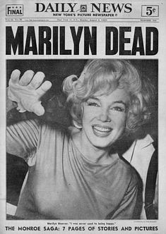 the daily news front page with marilyn dead