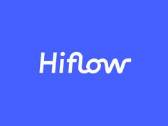 the hiflow logo is shown on a dark blue background with white letters that read hiflow