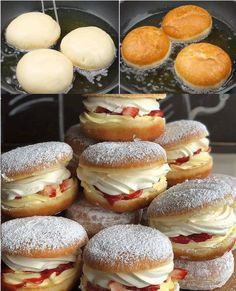 Fresh strawberries filled with a creamy mixture of cream cheese, powdered sugar, and vanilla extract, coated in graham cracker crumbs. Beignets Cuits, Baked Donut Recipes, Bombe Recipe, Strawberry Filling, Grandmas Recipes, Baked Donuts, Dessert Lover, Donut Recipes, Strawberry Cheesecake