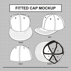 This is a Vector Template/Mockup for Fitted Cap/Hat.  in the downloaded file there are *.ai file and *.eps file, which both of them can be edited freely in Adobe Illustrator and/or CorelDraw. You can freely edit, resize and change the color of the file in Adobe Illustrator and/or CorelDraw. this is a Digital Products, there are no physical products that will be sent to you. Note: This is Not a Pattern Computer Mockup, Hat Vector, Clothing Templates, Bag Mockup, Clothing Mockup, Fitted Caps, Free Mockup, Fitted Hats, Hat Designs