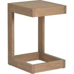 the side table is made out of wood