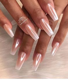 Ombre Chrome Nails, Shiny Nails Designs, Chrome Nails Designs, Fancy Nails