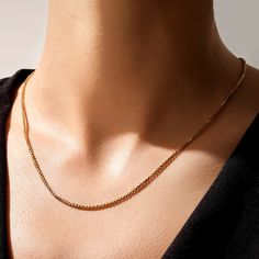 Elevate your everyday style with this 14k Solid Gold Box Chain Necklace. Crafted with precision and elegance, this necklace features a 1.80mm box chain made from genuine 14k solid gold. Its minimalistic design makes it perfect for layering with other necklaces or wearing as a standalone piece. Wear it alone or mix and match with other necklaces, this 14k real solid gold minimal chain is timeless and it will complete your every look in a simple way. Chain Details ❥ Gold KT: 14k Solid Gold ❥ Gold Color Options: Yellow Gold, White Gold, Rose Gold ❥ Chain Width: 1.80 mm ❥ Thickness: 1.80 mm ❥ Ready to Ship in 4-7 Business Days MORE FROM US Pendant and Necklaces: https://etsy.me/3NgqiKb More about my shop: https://etsy.me/3mwMnsA ESSENTIAL INFORMATION 💎 BRENNMORE pieces are handcrafted by 15-3 Everyday Minimalist Necklace With Curb Chain, Minimalist 14k Gold Curb Chain Necklace, Minimalist Clavicle Chain Necklace For Formal Occasions, Minimalist Formal Clavicle Chain Necklace, Minimalist Necklace With Curb Chain For Gifts, Delicate Chain Necklace For Gift, Fine Jewelry, Delicate Chain Necklace As Fine Jewelry Gift, Delicate Chain Necklace Fine Jewelry For Gift, Delicate Chain Necklace As A Gift