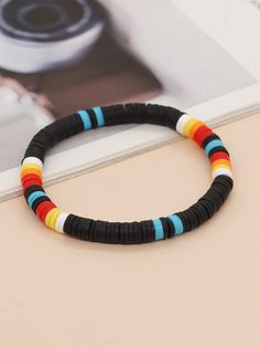 Boy Clay Bead Bracelets, Male Clay Bead Bracelet, Bracelets Diy Clay Beads, Morgan Wallen Clay Bead Bracelet Ideas, Flat Clay Bead Bracelet Ideas Western, Mens Clay Bead Bracelet, Men’s Clay Bead Bracelet, Clay Bead Bracelets For Men, Sports Clay Bead Bracelet