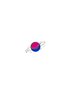 an image of a red, blue and purple object in the middle of a white background