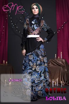 goth+muslim | Model busana muslim pesta wanita Pusat-Gamis-Terbaru-E-020625 cp Lace Skull, Alternative Lifestyle, Gothic Lolita, Muslim Women, Hijab Fashion, Cotton Twill, Sequin Skirt, Models, Lace