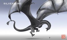 a black dragon is flying in the air