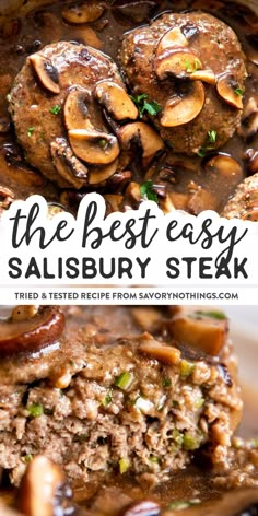 the best easy salisbury steak recipe with mushrooms and gravy