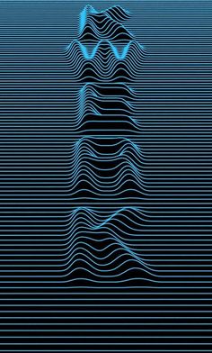 an abstract blue background with lines and waves