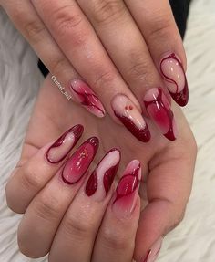 Red Mermaid Nails, Sweetheart Nails, H2o Mermaids, Nagellack Trends, Hello Nails, Pretty Aesthetic, Nagel Tips, Smink Inspiration