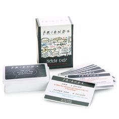 the friends business card game is in its box and it's ready to be played