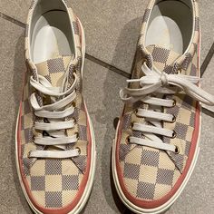 Louis Vuitton Vans Like.Worn A Few Times For Photos W/ Family & Holiday Photo Family Shoot - Not Worn For Fun, Mint Condition, Brand New Pair Of Laced That Come W/ The Shoes (2nd Extra Pair Of Laces) Also Included. Box Included & Bag For Shoes. I Don’t Have Receipt,We’re Bought In Miami When My Bro Was On Vacation He Bought Them As A Gift For My Bday. Iwear A Size 6.5 -7.5 Usually And These Are Tad Big.Willing To Trade If Same Price& Lv/Designer Shoes. Negotiable But Fair Trade Or Offer. My Bday, Family Holiday Photos, Photo Family, Family Shoot, Louis Vuitton Shoes, Holiday Photos, Family Holiday, On Vacation, Fair Trade