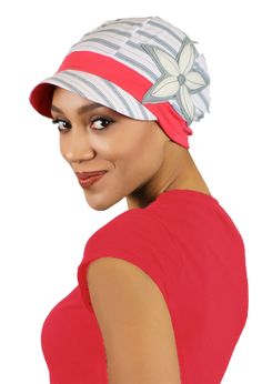 50 + UPF Sun Protection Factor. Weighing a mere 1.4 ounces, this light-weight cotton chemo hat is our upscale version of a cute baseball cap for women. 95% cotton, 5% spandex for comfortable stretch and breathability to keep you cool and comfy during warm weather and hot flashes. Full coverage over ears and neckline. Chemo Port Pillows, Chemo Tips, Chemo Port Pillow, Chemo Caps Pattern, Chin Hair, Chemo Care, Chemo Beanies, How To Wear A Wig, Hat Patterns Free