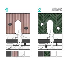 the instructions for how to make a toilet in a bathroom with green and pink walls