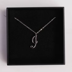 "Letter \"I\" Initial Necklace - I Silver Necklace - Alphabet necklace - Monogram necklace - personalized name necklace - dainty necklace Dainty \"I\" initial. Perfect every day necklace. Lovely gift for your self, sister, bridesmaids, new mom. Convo me if you would like to customize the length of the chain. The possibilities are endless. Pendant: Base metal is brass and silver plated. Chain is 18 inches, sterling silver. (if you would like a longer or shorter chain, please contact us to customi I Cursive, Every Day Necklace, I Initial, Chrysoprase Necklace, Alphabet Necklace, Lapis Lazuli Jewelry, Initial Necklace Gold, Initial Pendant Necklace, Monogram Necklace