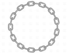 a circle made out of chains on a white background