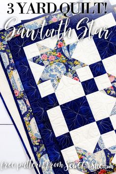 the 3 yard quilt is shown with text overlay