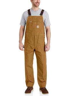 PRICES MAY VARY. Carhartt Company Gear Collection The updated version of Carhartt classic R01 bib was built with feedback from Carhartt consumers. 12-ounce, 100 percent ring-spun cotton duck Adjustable front-elastic suspenders Bib pocket with zipper closure holds electronics securely Two additional storage pockets; one with pen stall Carhartt Bibs, Coveralls Mens, Work Overalls, Carhartt Overalls, Overalls Men, Mens Overalls, Safety Clothing, Men Carhartt, Bib Overalls