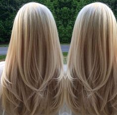 Long Wavy Layers, Wavy Layers, Tapered Haircut, Long Layered Haircuts, Blonde Hair Looks, Long Bangs, Long Blonde, Short Hairstyle