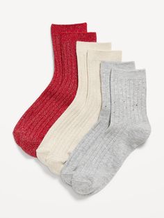 pack includes 3 pairs of crew socks in different colors and prints select colors have embellished accents notched toe seams for comfort one sizemachine wash according to the care instruction label  . Best Holiday gift for Women , perfect Socks for Christmas! Holiday Clothes, Trendy Socks, Women Crew Socks, Old Navy Women, Holiday Outfits, Crew Socks, Style Guides, Different Colors, Old Navy