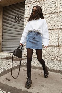 Simple Winter Outfits, Short Skirts Outfits, Cold Outfits, Ținută Casual, Modieuze Outfits, Causual Outfits, Looks Chic, Mode Inspo, Casual Winter Outfits