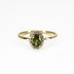 Diamond Peridot Ring Solid Gold Ring Peridot Engagement - Etsy Peridot And Diamond Engagement Rings, Diamond And Peridot Engagement Rings, Yellow Gold Peridot Jewelry With Halo Setting, Green Sapphire Ring In 14k Gold For Wedding, Heirloom Yellow Gold Cluster Ring For May Birthstone, Green 14k Gold Cluster Ring For Anniversary, Anniversary 14k Gold Green Cluster Ring, Heirloom 14k Gold Green Ring, Heirloom Green 14k Gold Rings