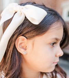 Adorable sterling silver dainty pink butterfly earrings with sparkling CZs for little girls and toddlers. These make adorable October birthstone earrings for birthdays! Perfect size for new babies, little girls, or teens. These are great for new pierced ears as they are nickel-free so they won't irritate her ears. 🌸Earrings are hypo-allergenic and should not irritate sensitive ears and have shortened posts for kids so they don't poke the backs of her ears. 🌸These earrings come with safety scre Cute Hypoallergenic Earrings, White Sterling Silver Earrings For Birthday, Dainty Silver Earrings For Birthday, Hypoallergenic White Earrings For Birthday, Silver Cubic Zirconia Earrings For Birthday, Adjustable Hypoallergenic Earrings For Birthday, Cute Hypoallergenic Earrings For Anniversary, Cute White Huggie Jewelry, Cute Hypoallergenic Earrings For Birthday