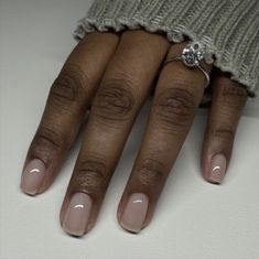 How To Paint Natural Nails, Natural Nails With Gel Polish, Dnd Nude Colors, Sheer Nude Nails, Milky White Gel Nails, Gel Polish Natural Nails, Nude Nails Black Women, Dnd Nails, Nude Manicure