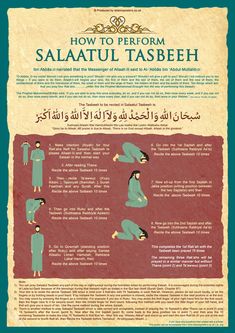 how to perform salaatul tasbeeh in arabic with pictures and instructions