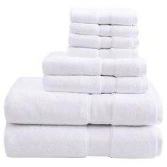 white towels stacked on top of each other